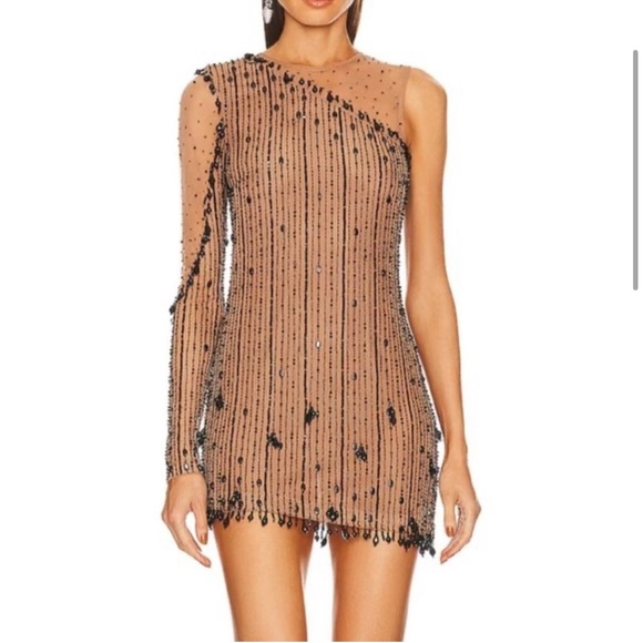 NBD Zintia Embellished Mini Dress in Black EUC flaw - Picture 4 of 10